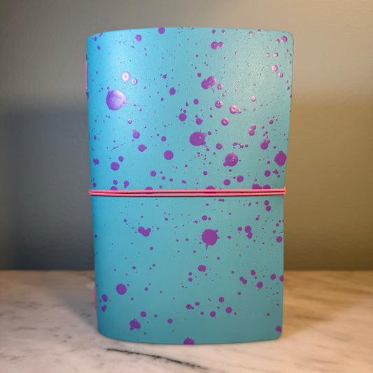 Ollie: B6 Trifold Notebook Cover in exclusive Turquoise by Imperfect Concepts