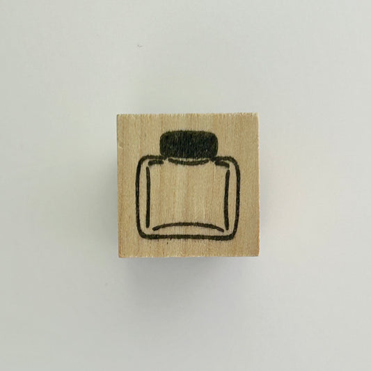 Mini ink bottle stamp, design #1
