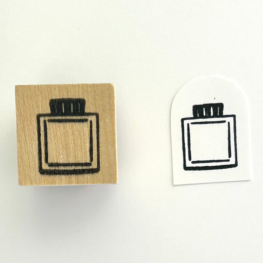 Mini ink bottle stamp, design #2