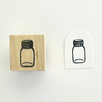 Mini ink bottle stamp, design #3