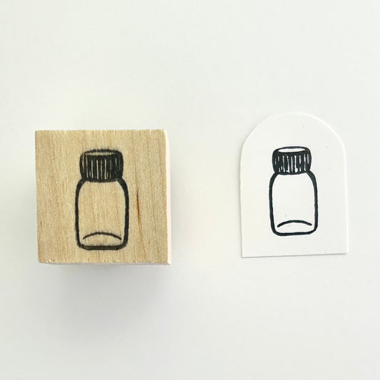 Mini ink bottle stamp, design #3