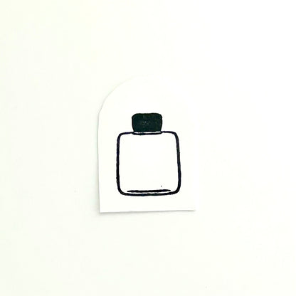Mini ink bottle stamp, design #4