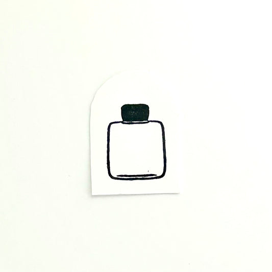 Mini ink bottle stamp, design #4