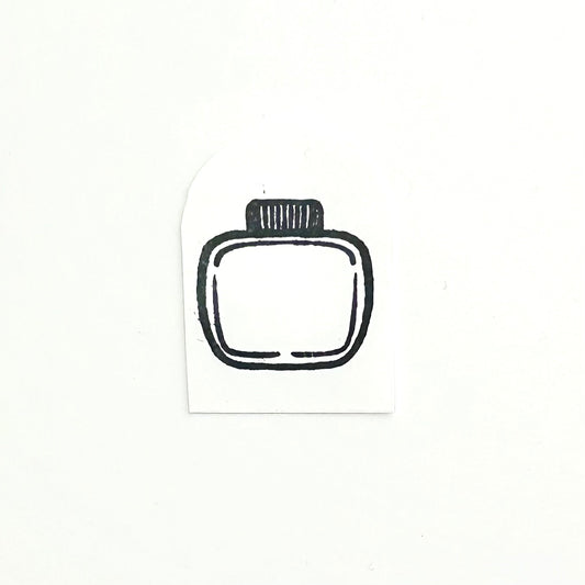 Mini ink bottle stamp, design #5