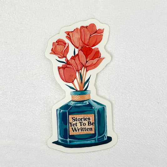 Stories Yet To Be Written Ink Bottle sticker
