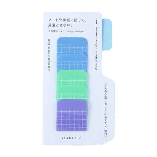 Isshoni Sticky Note Page Markers - Small, Blue - Daigo