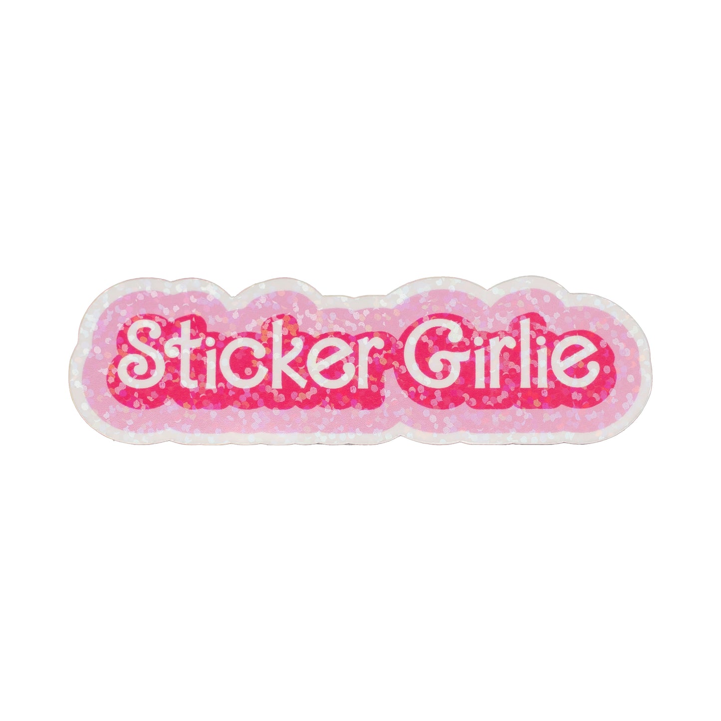 Sticker Girlie - Pink Sparkly Vinyl Decal 💖