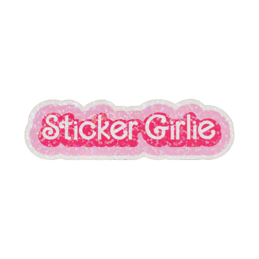 Sticker Girlie - Pink Sparkly Vinyl Decal 💖