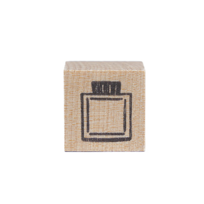 Mini ink bottle stamp, design #2