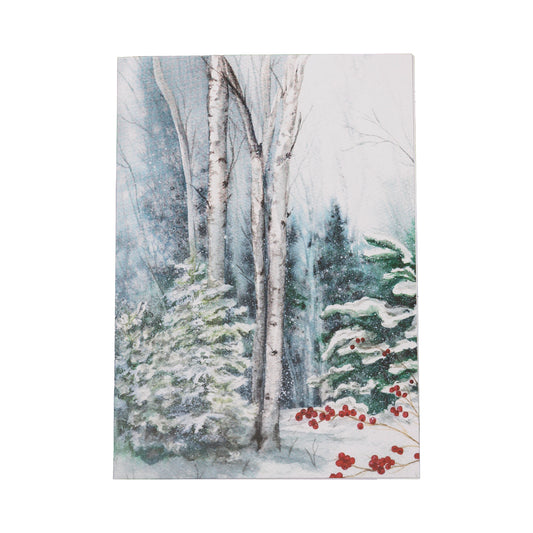 Birch and Berry Winter Scene Notecard
