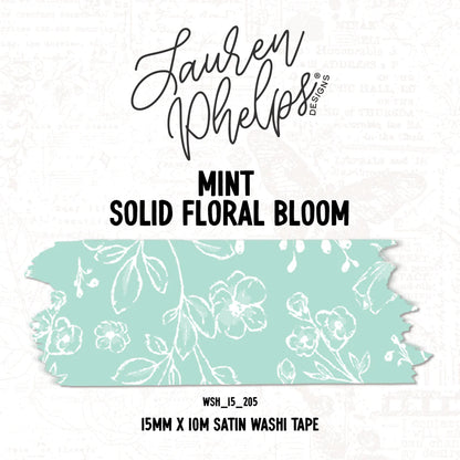 Solid Floral Bloom Washi Tape by Lauren Phelps Designs