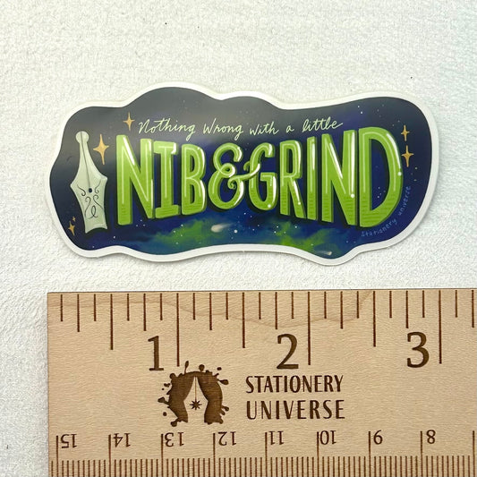 Nib and Grind sticker