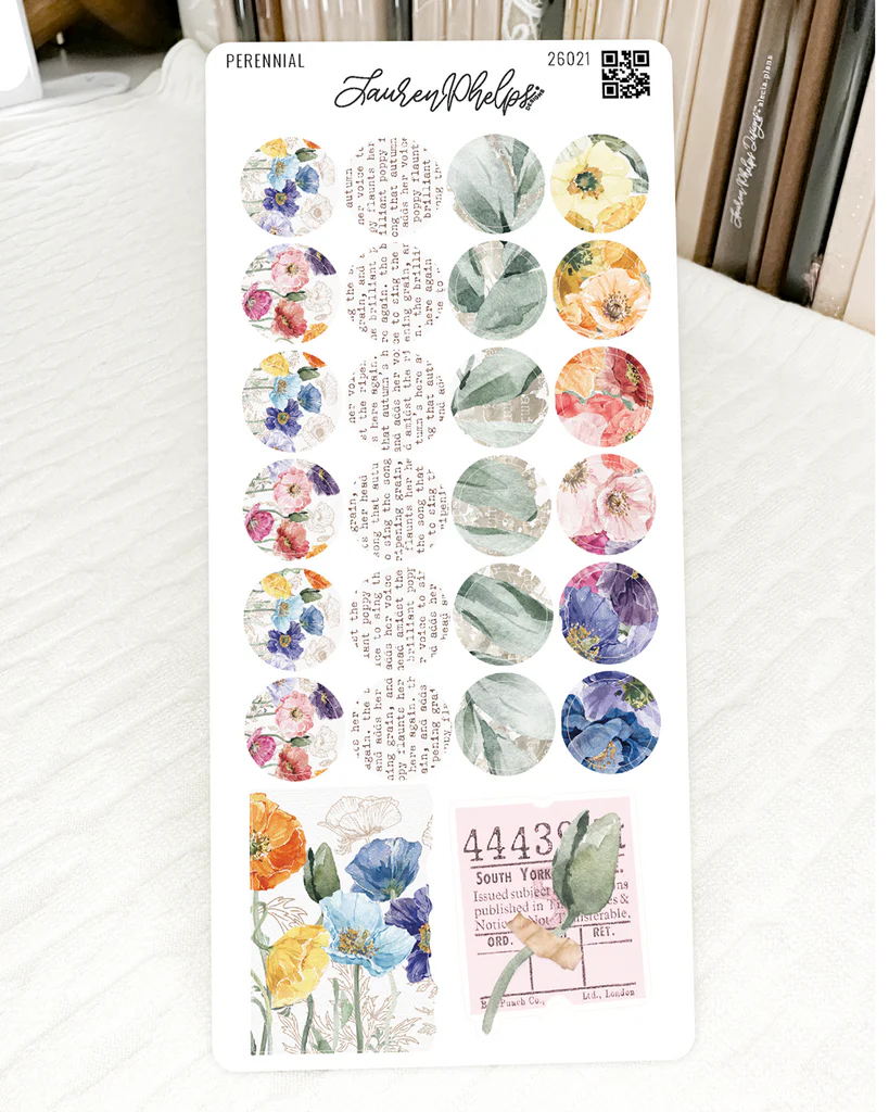 Perennial Collection Sticker Sheets by Lauren Phelps Designs