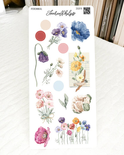 Perennials Collection Sticker Sheet Bundle of 6 by Lauren Phelps Designs