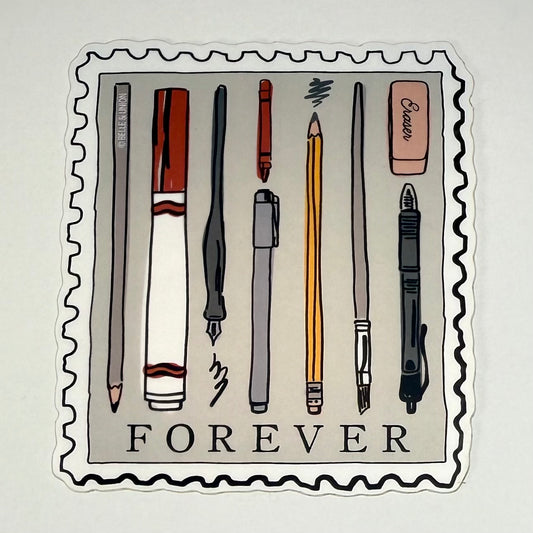 Forever Writing Stamp sticker