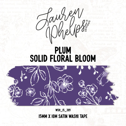 Solid Floral Bloom Washi Tape by Lauren Phelps Designs