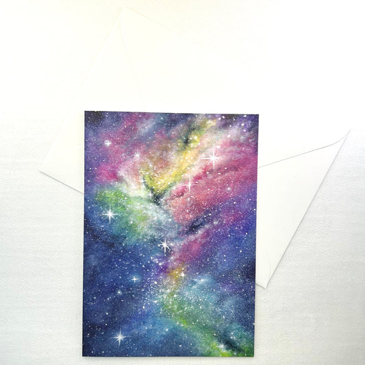 Rainbow Nebula Notecard
