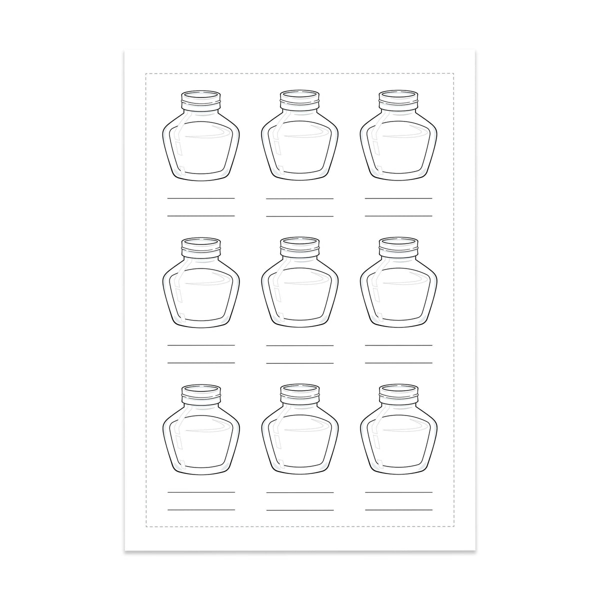 Ink Swatch Pots: Full Page A5 Sticker Sheet by Oops a Daisy x Stationery Universe