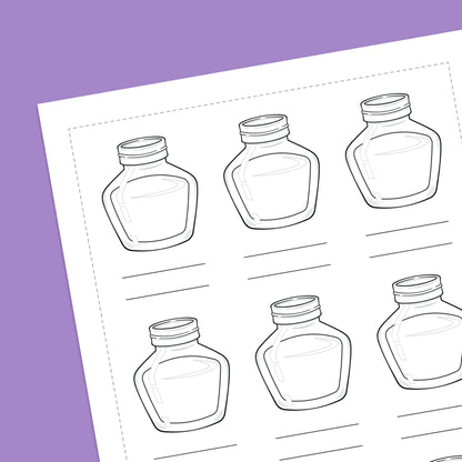Ink Swatch Pots: Full Page A5 Sticker Sheet by Oops a Daisy x Stationery Universe