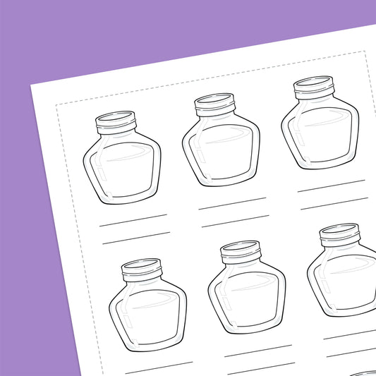 Ink Swatch Pots: Full Page A5 Sticker Sheet by Oops a Daisy x Stationery Universe