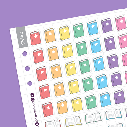 Rainbow Books A5 sticker sheet