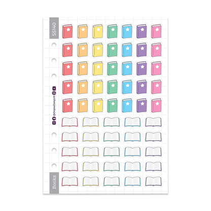 Rainbow Books A5 sticker sheet