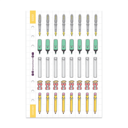 Stationery Gang A5 sticker sheet