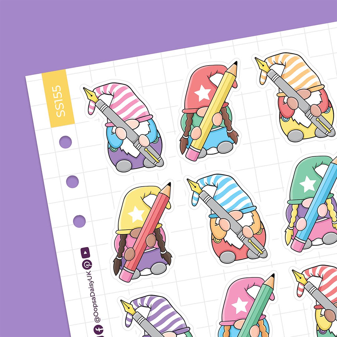Stationery Gonks A5 sticker sheet