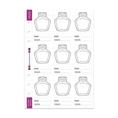 Ink Swatch Pots: A5 Sticker Sheet (Individual Stickers) by Oops a Daisy x Stationery Universe