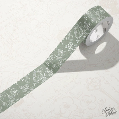 Solid Floral Bloom Washi Tape by Lauren Phelps Designs