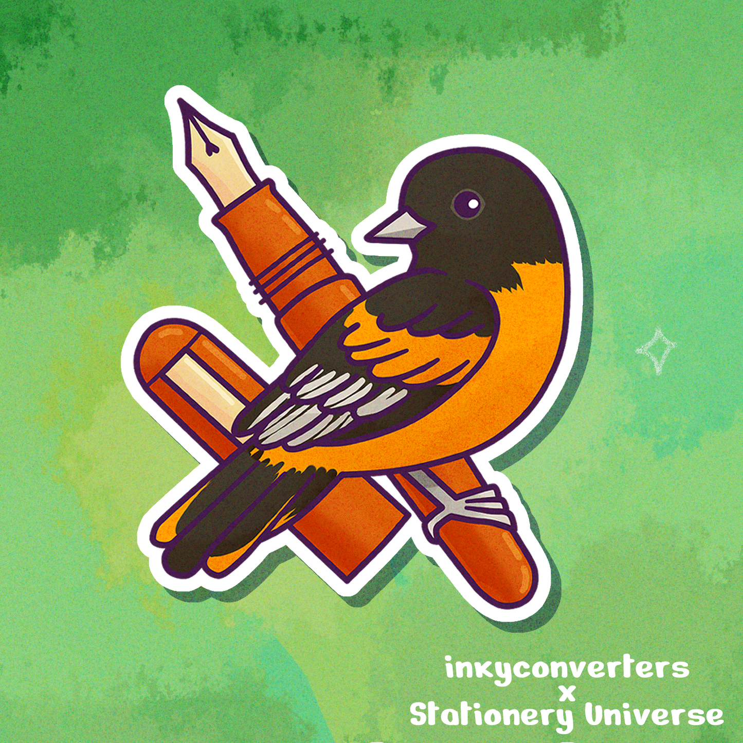 Oriole on Arai Shu Vinyl Decal