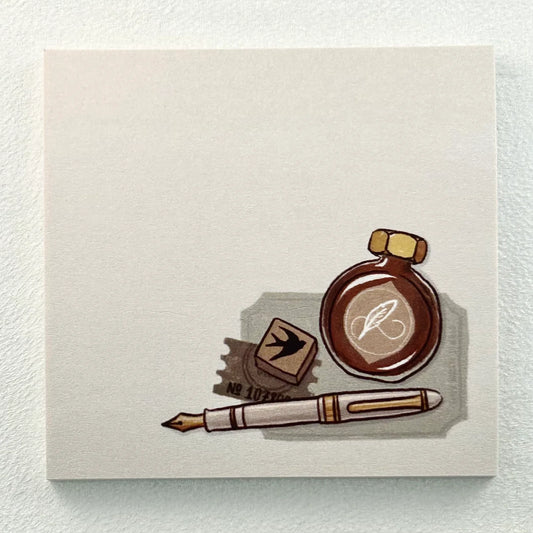 Ink and fountain pen sticky notes