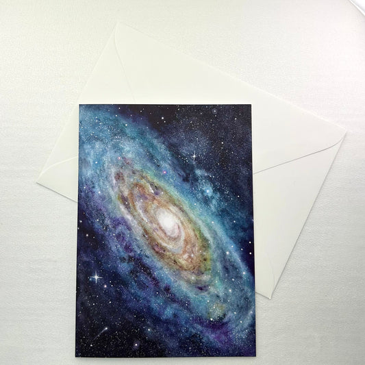 Swirling Galaxy Notecard