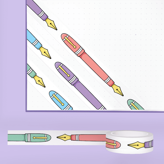 Fountain Pens - Rainbow washi tape