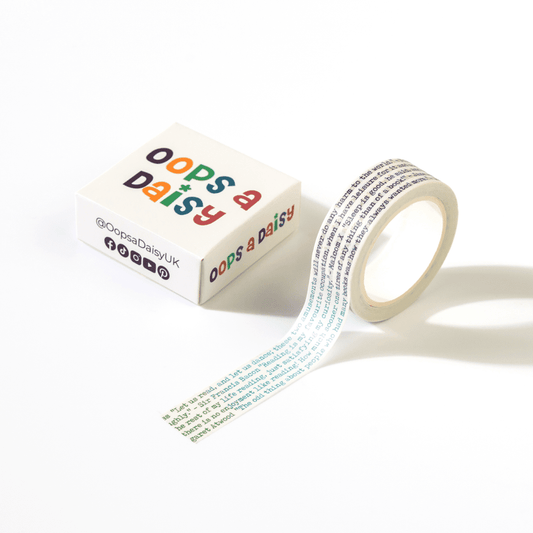Bookish Words washi tape