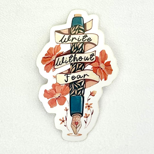 Write Without Fear Fountain Pen sticker