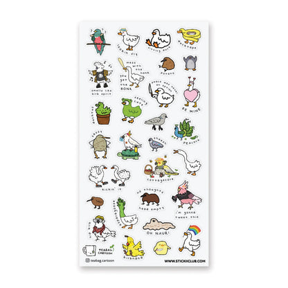 Birb Thoughts Sticker Sheet