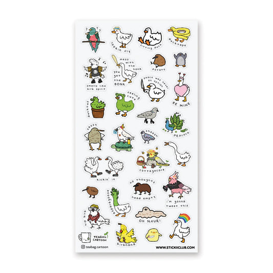 Birb Thoughts Sticker Sheet