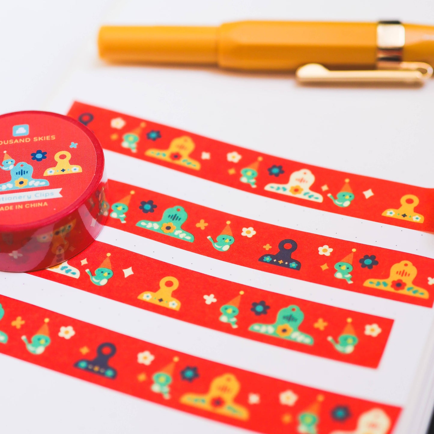 Stationery Clips Washi Tape by Thousand Skies