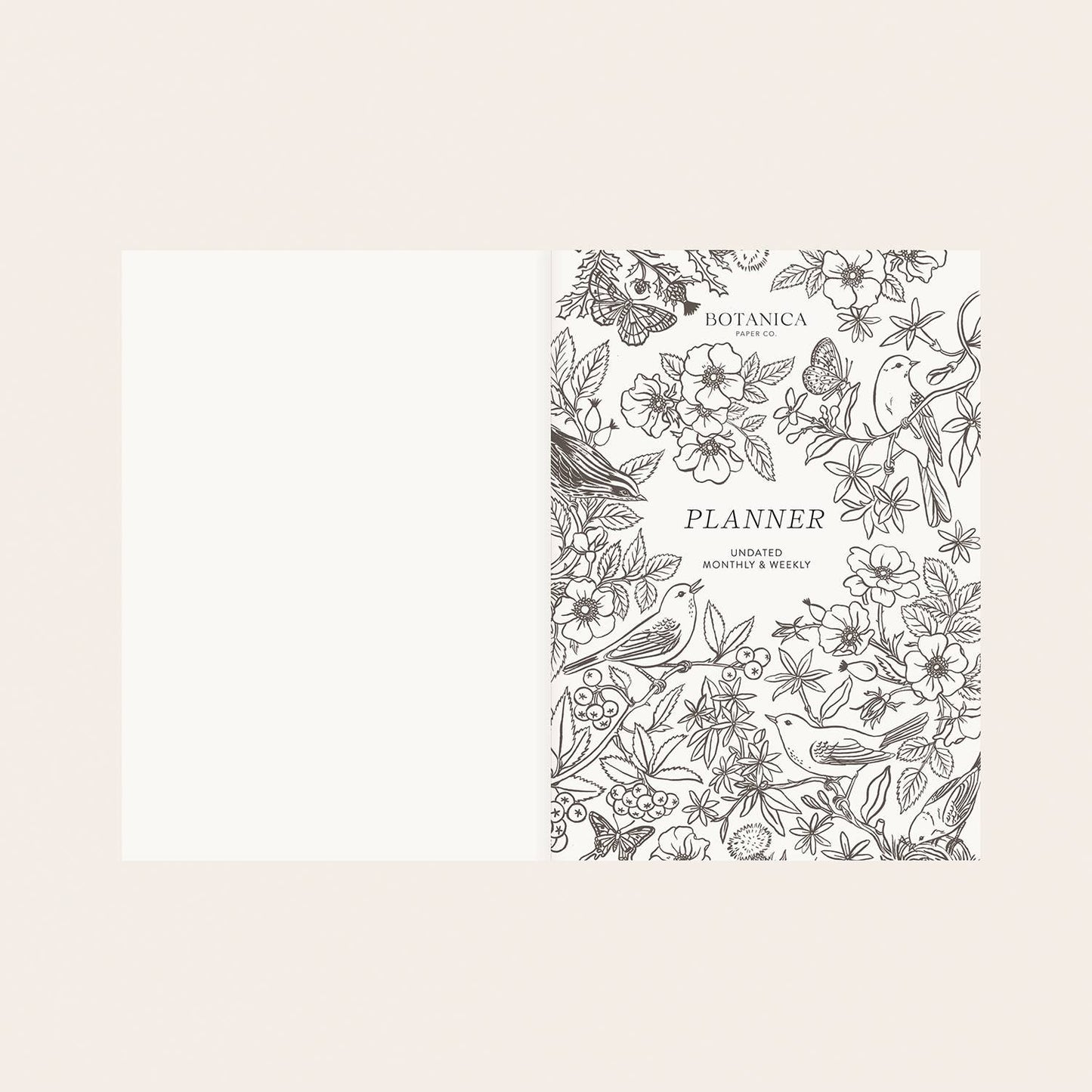 Song Birds Linen-Bound Undated Planner