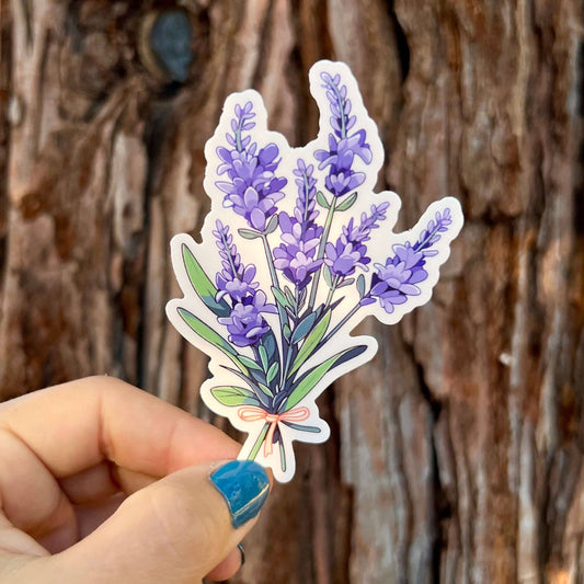 Lavender Bouquet Vinyl Decal Sticker