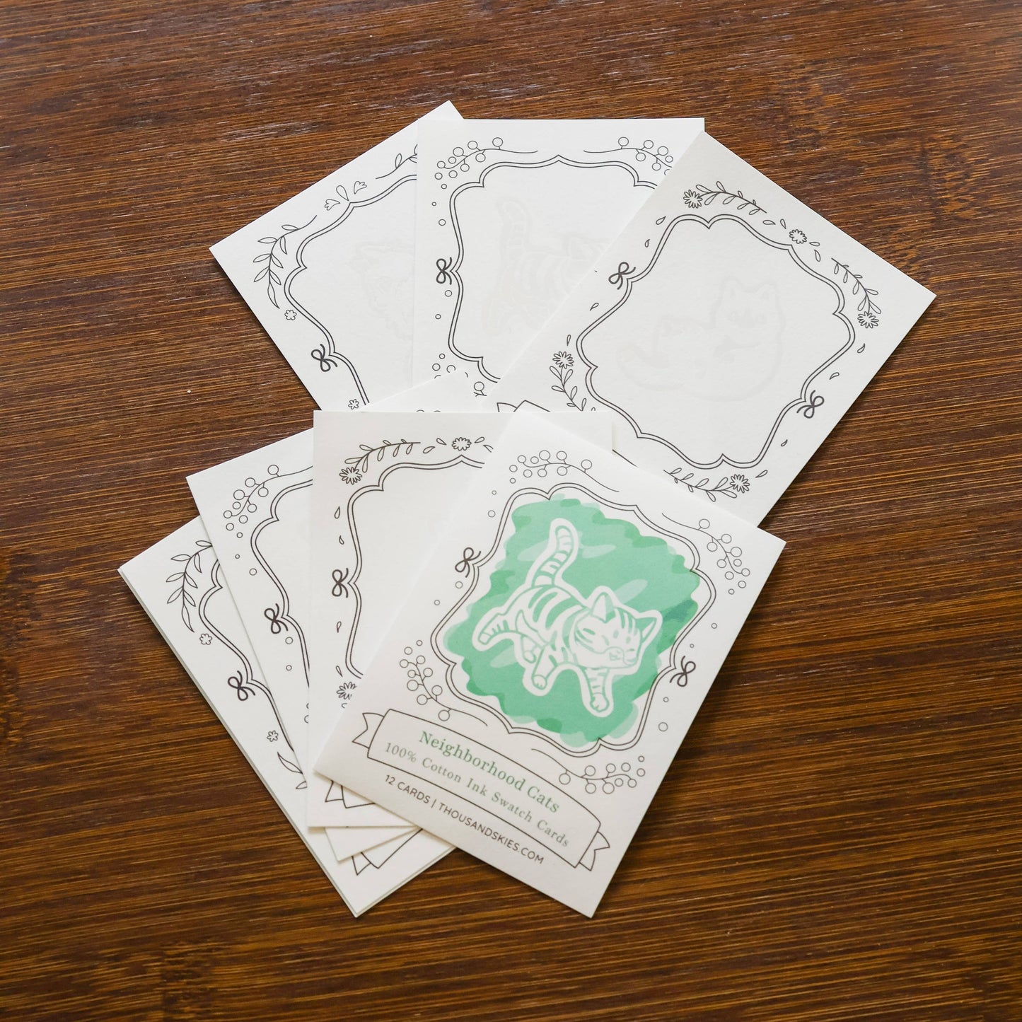 Neighborhood Cats Ink Cards by Thousand Skies