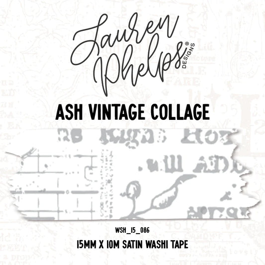 Ash Vintage Collage Washi by Lauren Phelps Design