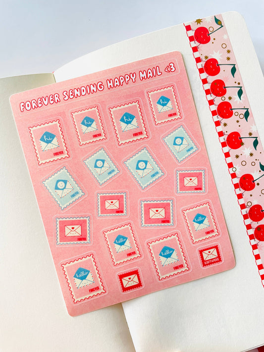 Forever Sending Happy Mail Vinyl Sticker Sheet
