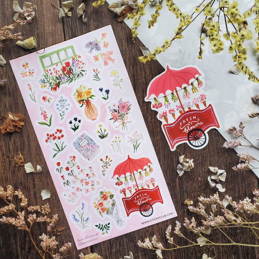 Fresh Flowers Sticker Sheet