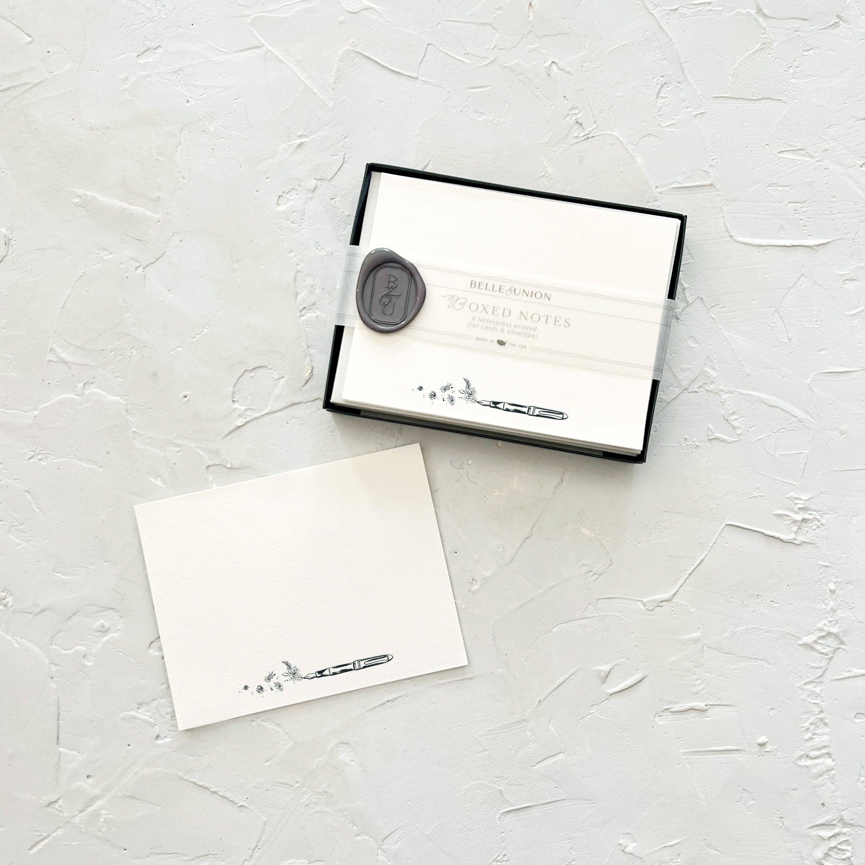 Flourish Fountain Pen Boxed Notes (Set of 6) – Stationery Universe