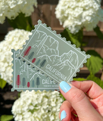California Yosemite Stamp Sticker