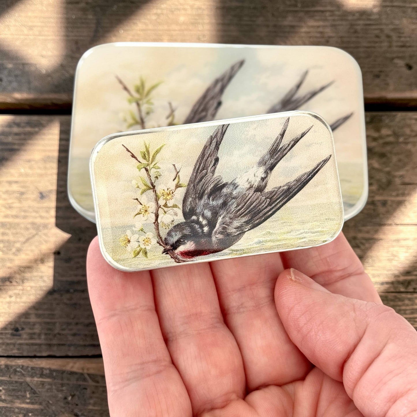 Spring Swallow Notions Tin: Small
