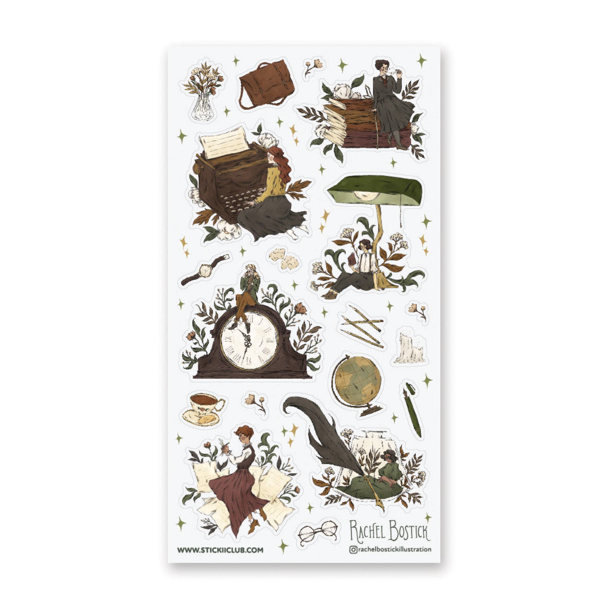 Writing Whimsy Sticker Sheet – Stationery Universe