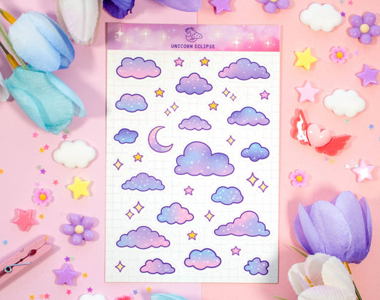 Starry Clouds Sticker Sheet